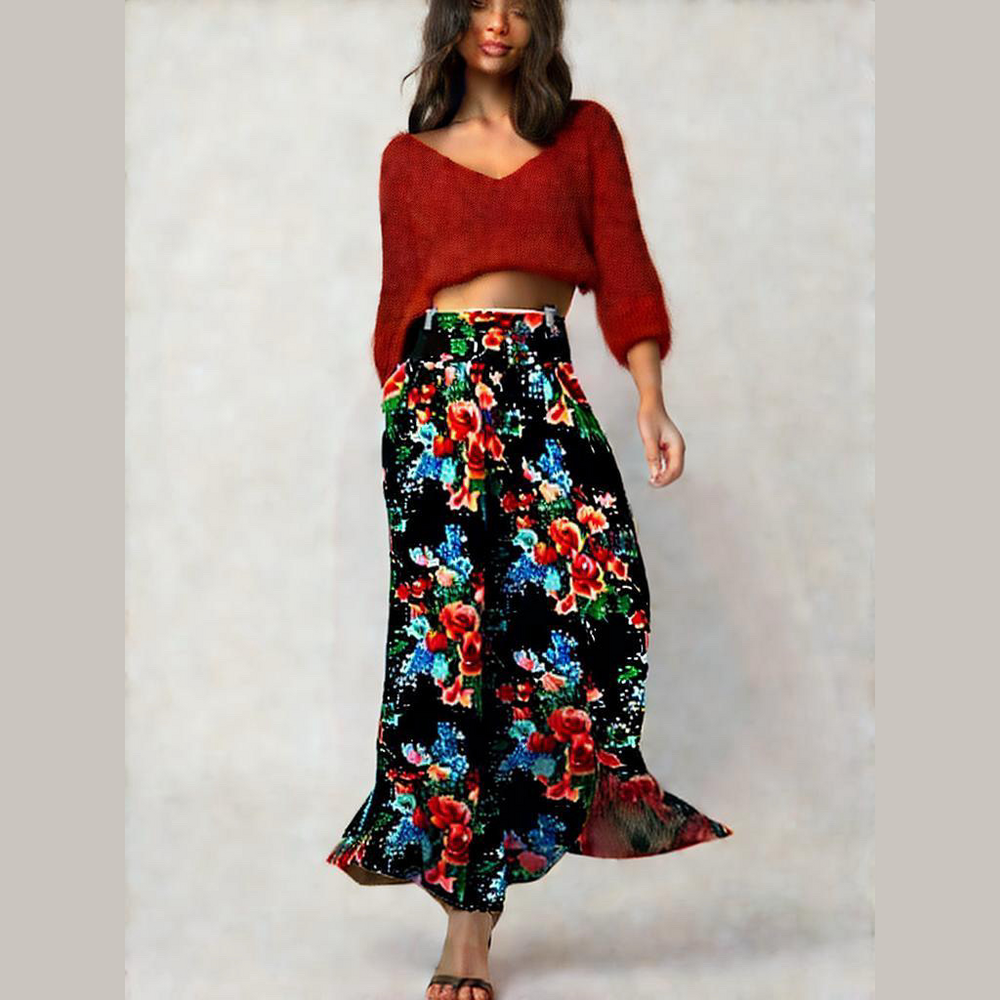 Saint Laurent Vintage Silk Skirt, Size 10